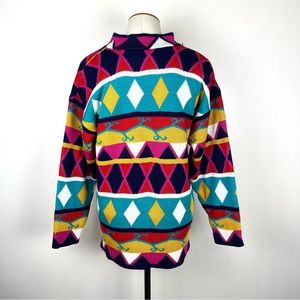 90s Colorful Patterned Sweater